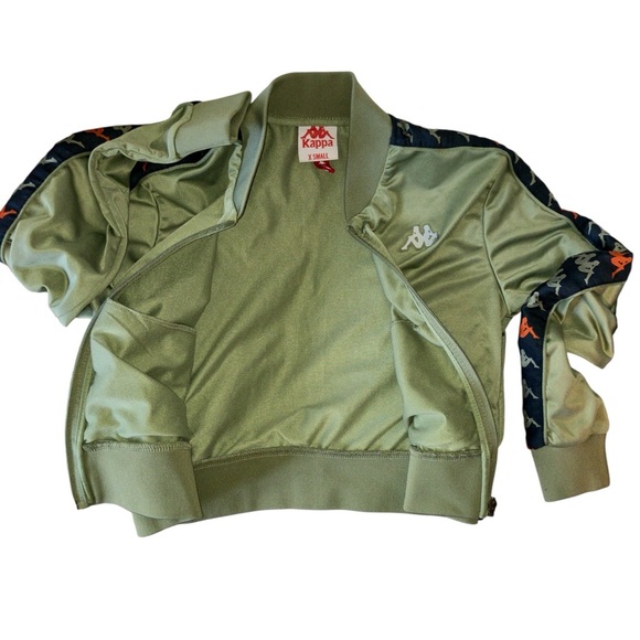 Kappa Cropped Olive Track Jacket GUC XS - Picture 2 of 5